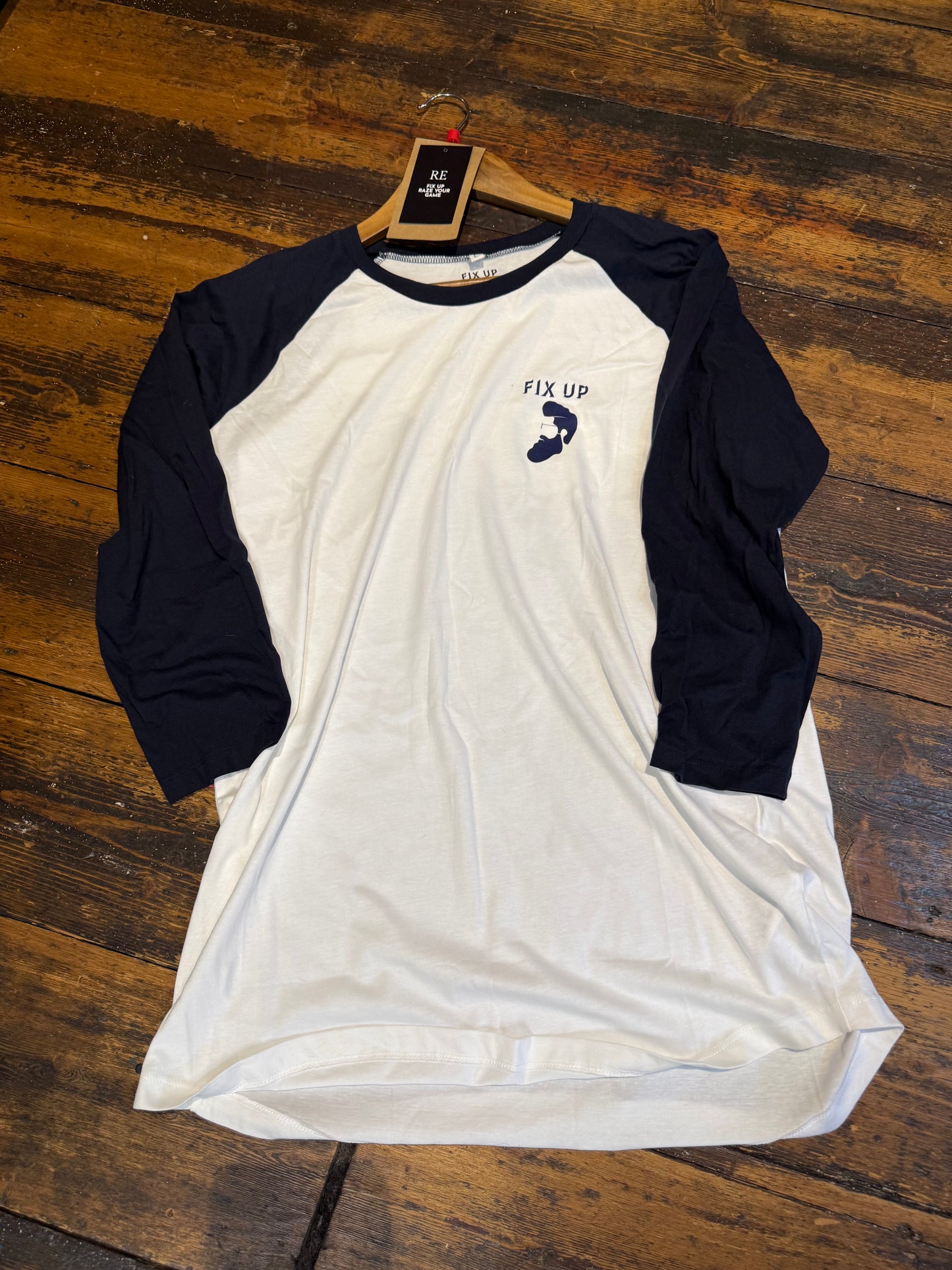 Fix Up Blue/White Baseball Top Size XL
