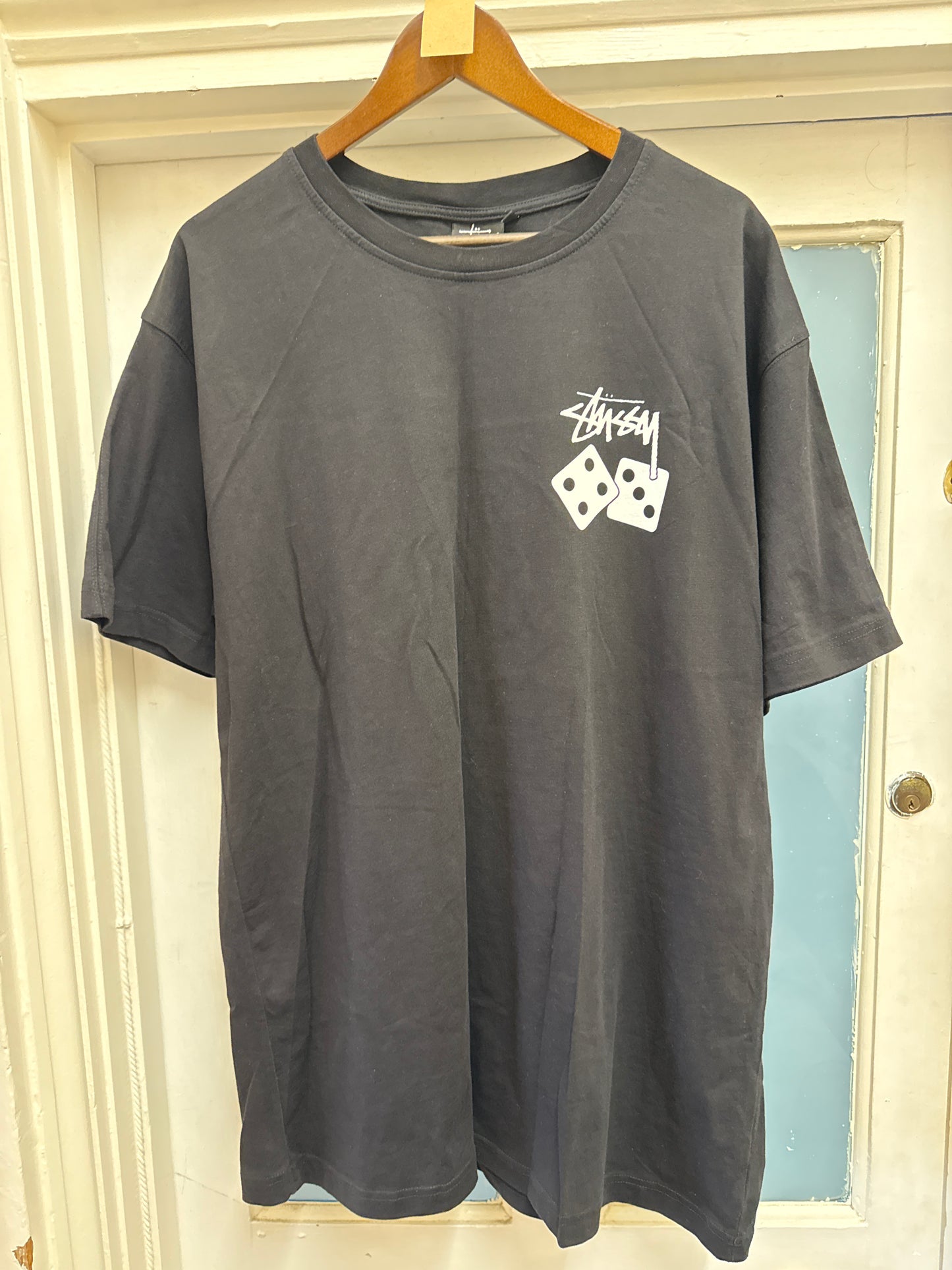 Stussy black dice tee size 4XL
