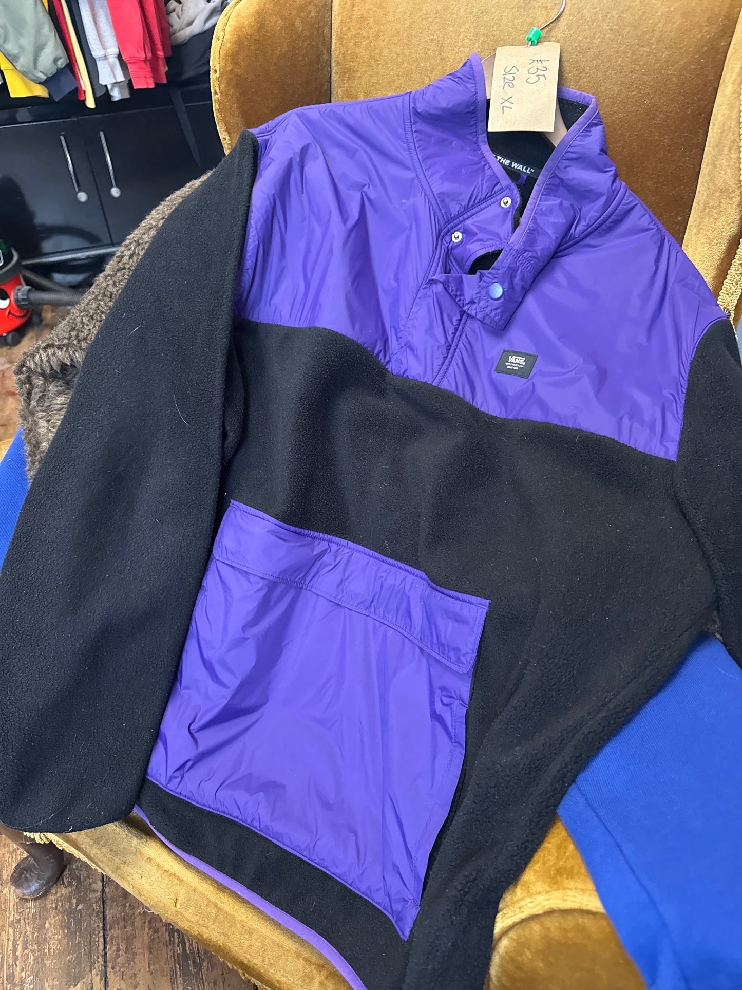 Vans Purple/Black Fleece Size XL