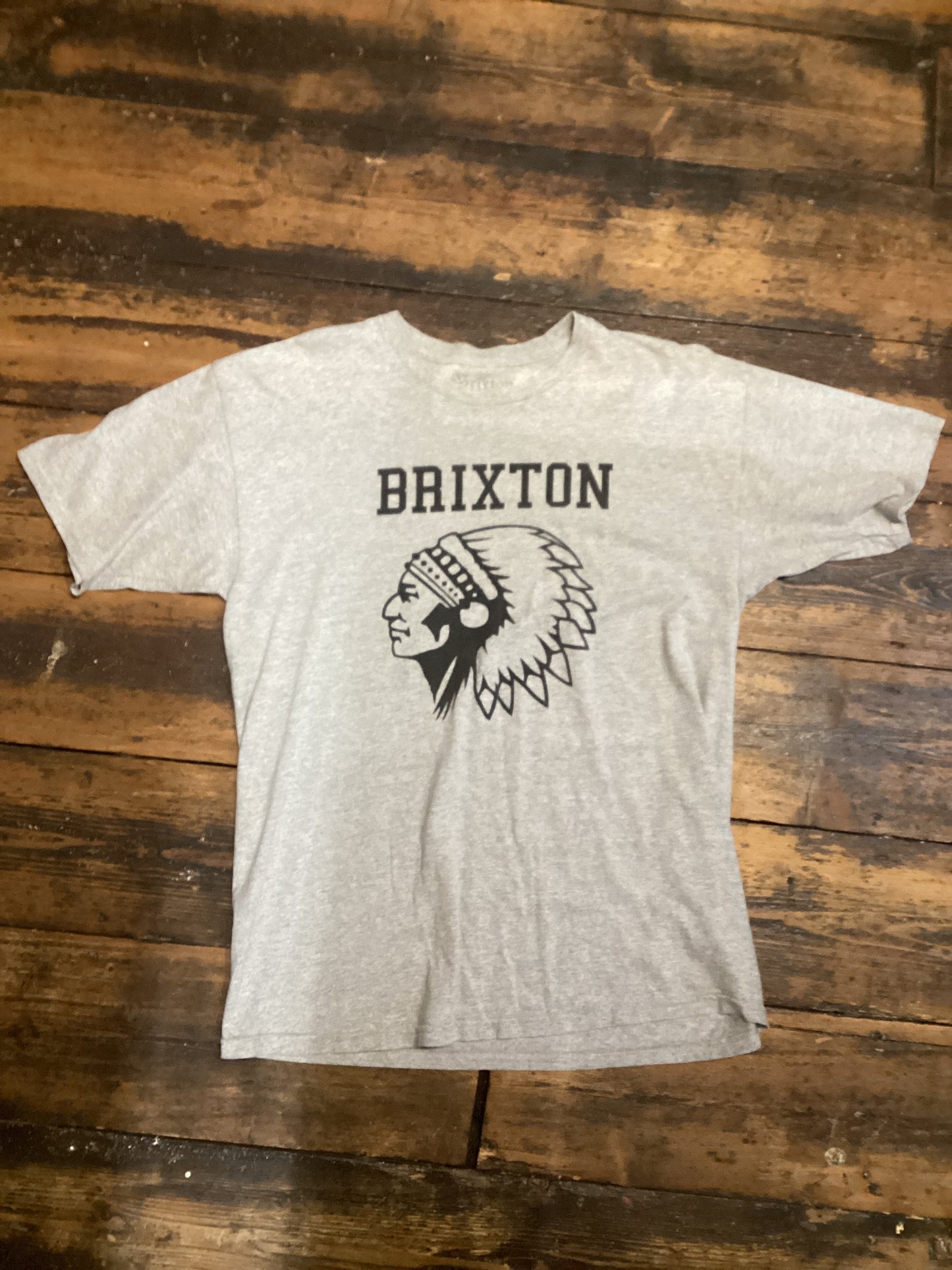 Brixton Grey Tee Size L