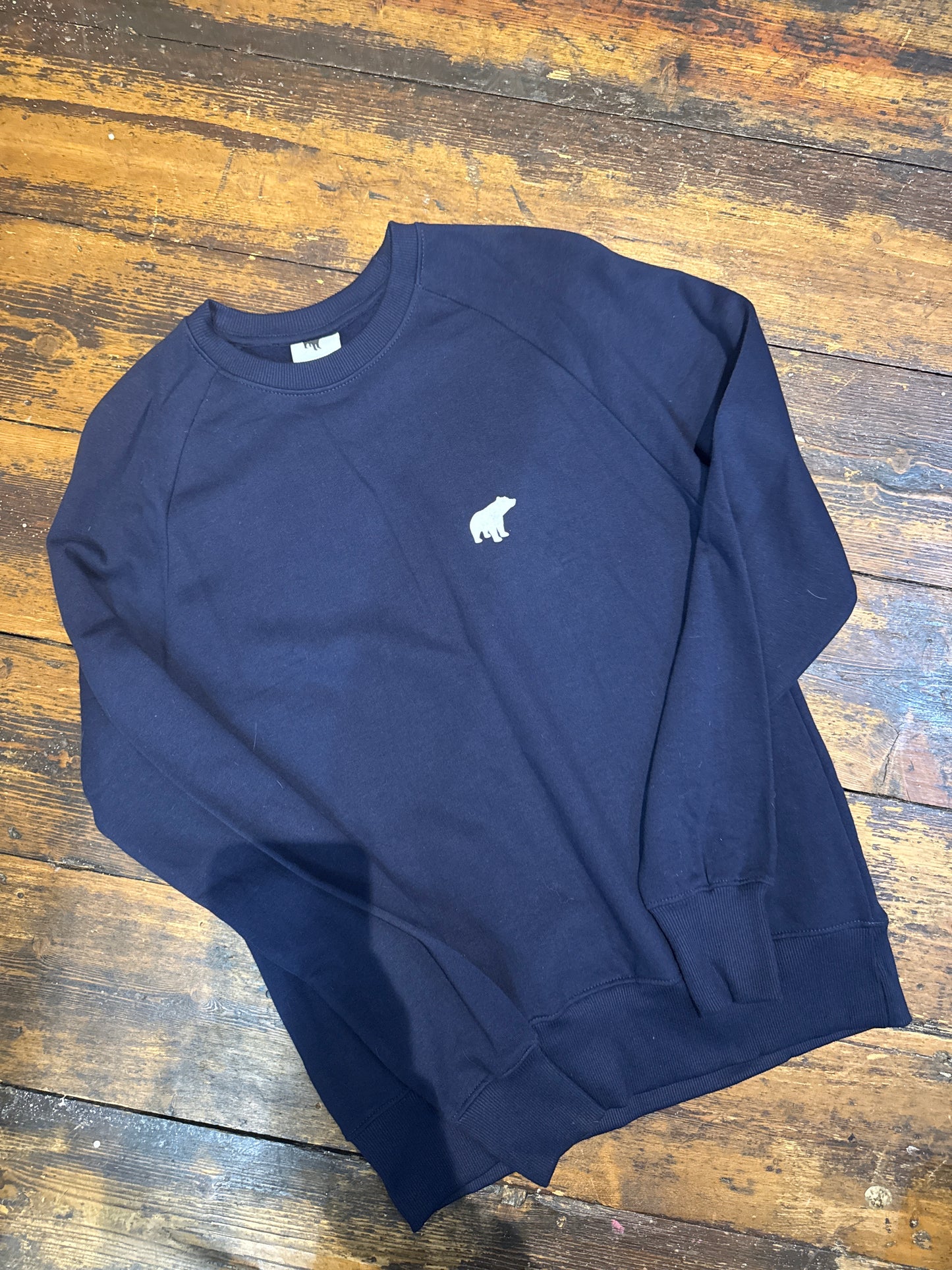 Plain bear Navy Sweat Size S