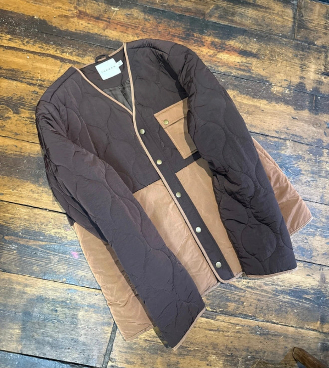 Topman Dark/Light Brown Jacket Size XL
