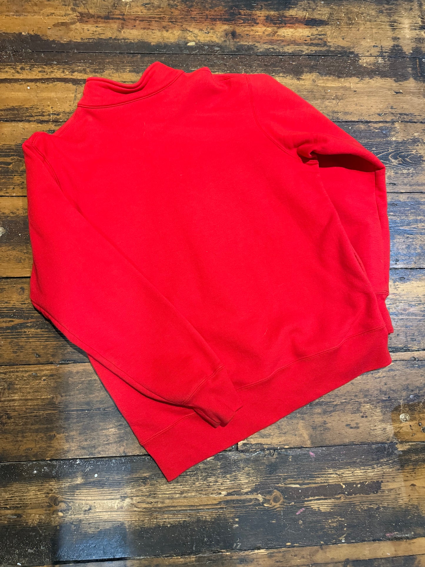 Supreme Red 1/4 Zip Sweat Size L